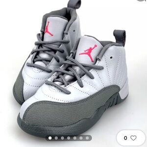 Air Jordan 12 Retro TD Cool Grey Nike 819666-029 Youth Size 6C